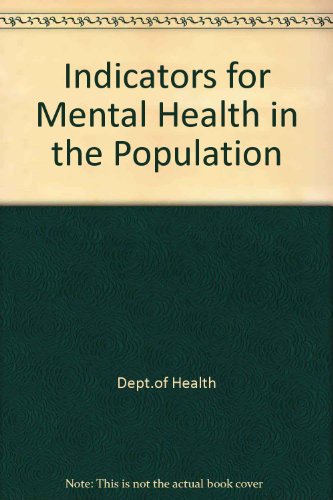 Book Indicators For Mental Health In The Population free