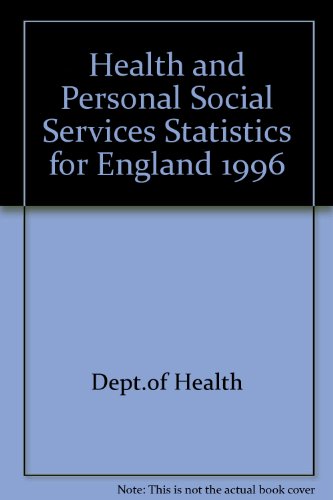 Book Health And Personal Social Services Statistics For England: 1996 free