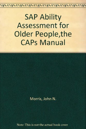 Book Sap Ability Assessment For Older People,the Caps Manual free