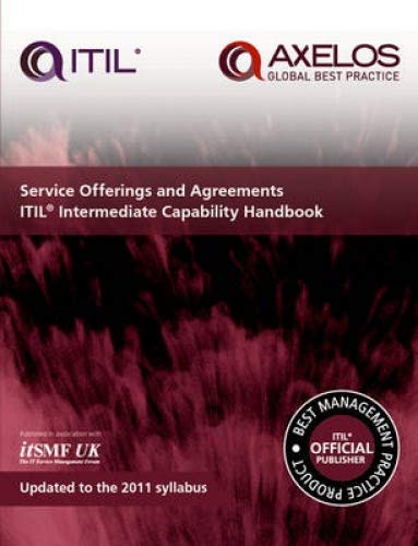 Book Service offerings and agreements: ITIL 2011 intermediate capability handbook (pack of 10) free
