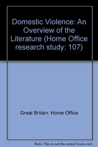 Book Domestic violence: An overview of the literature (Home Office research study) free