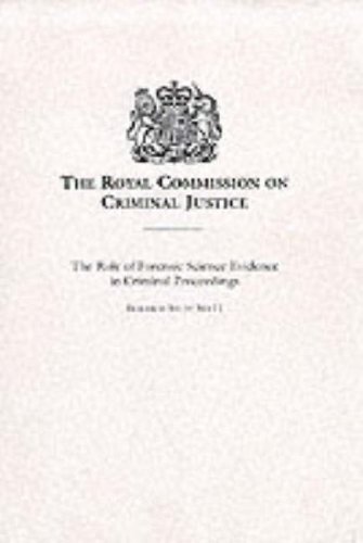 Book The role of forensic science evidence in criminal proceedings (Research study) free
