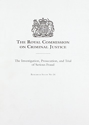 Book The investigation, prosecution, and trial of serious fraud (Research study) free