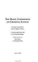 Book Custodial Legal Advice And The Right To Silence (research Study) free