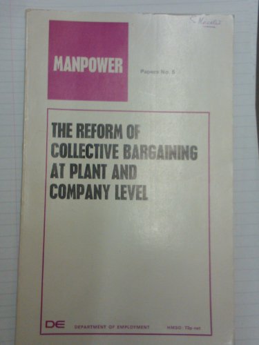 Book The reform of collective bargaining at plant and company level (Manpower papers) free