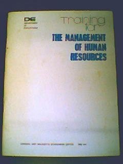 Book Training For The Management Of Human Resources;: A Report free