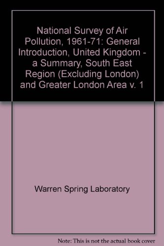 Book National Survey Of Air Pollution, 1961-71, Warren Spring Laboratory (v. 1) free