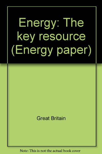 Book Energy, The Key Resource (energy Paper) free
