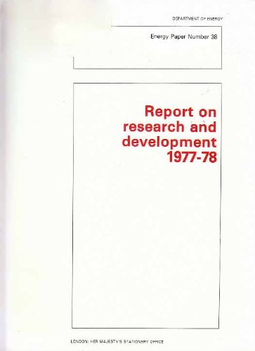 Book Report On Research And Development, 1977-78 free