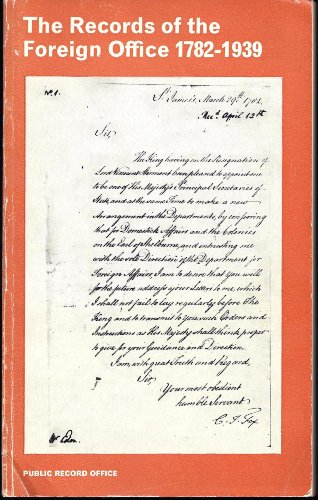 Book The Records of the Foreign Office 1782-1939 (Public Record Office Handbooks No.13) free