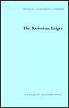 Book The Kniveton Leiger (record Series - Derbyshire Archaeological Society ; No. 7) (latin Edition) free