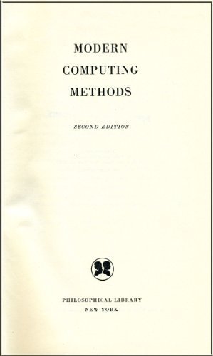Book Modern Computing Methods. free