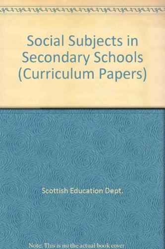 Book The Social Subjects In Secondary Schools free