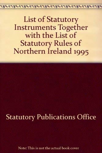 Book List Of Statutory Instruments 1995 free