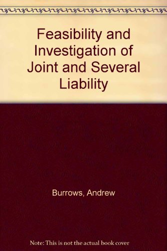 Book Feasibility Investigation Of Joint And Several Liability free