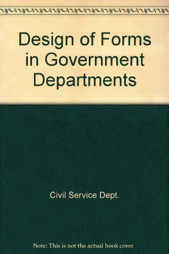 Book Design Of Forms In Government Departments, free