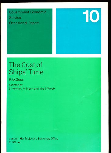 Book The Cost Of Ships' Time (government Economic Service Occasional Papers ; 10) free