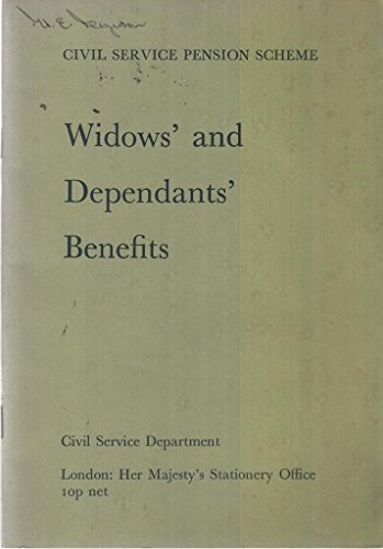 Book Civil Service Pension Scheme, Guide To Widows' And Dependants' Benefits free