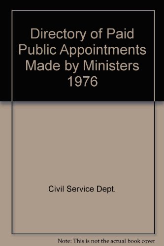 Book A Directory Of Paid Public Appointments Made By Ministers free