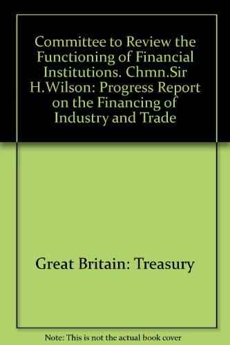 Book Progress report on the financing of industry and trade free