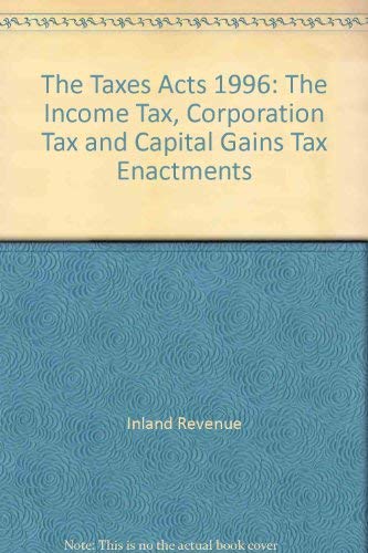 Book Taxes Acts  (7 Volume Set: Income, Corporation & Capital Gains Tax 1996 free