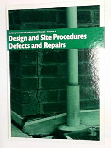 Book Design and site procedures, defects and repairs (Building Research Establishment digests) free
