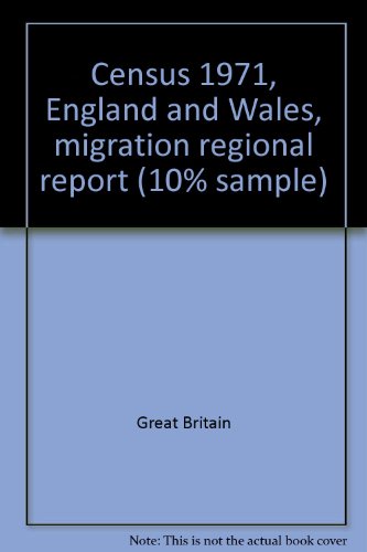 Book Census 1971, England and Wales, migration regional report (10% sample) free