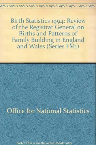 Book Birth Statistics (opcs Series Fmi) 1994 (series Fm1) free