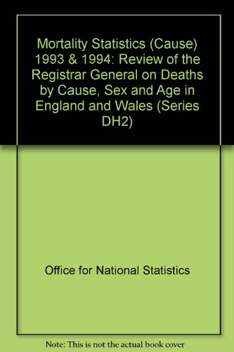 Book Mortality Statistics - Cause (opcs Series Dh2) 1993 And 1994 free