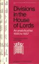 Book Divisions In The House Of Lords: An Analytical List, 1685 To 1857 (house Of Lords Record Office Occasional Publications ; No. 2) free