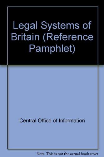 Book The legal systems of Britain ([Central Office of Information reference pamphlet ; 141]) free