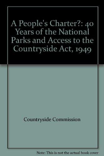 Book A people's charter?: Forty years of the National Parks and Access to the Countryside Act 1949 free