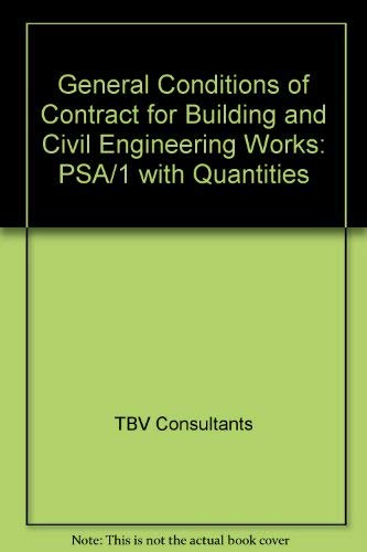Book Psa/1 With Quantities (june 1994): General Conditions Of Contract For Building And Civil Engineering Works free