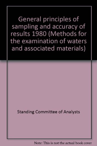 Book General principles of sampling and accuracy of results, 1980 (Methods for the examination of waters and associated materials) free