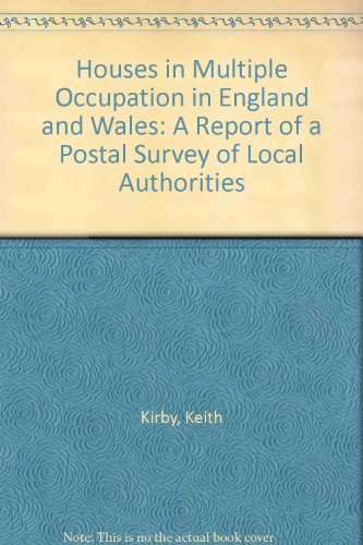 Book Houses in multiple occupation in England and Wales: Report of a postal survey of local authorities free