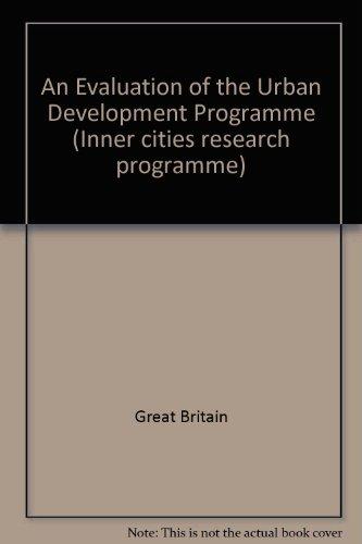 Book An Evaluation of the urban development grant programme (Inner cities research programme) free