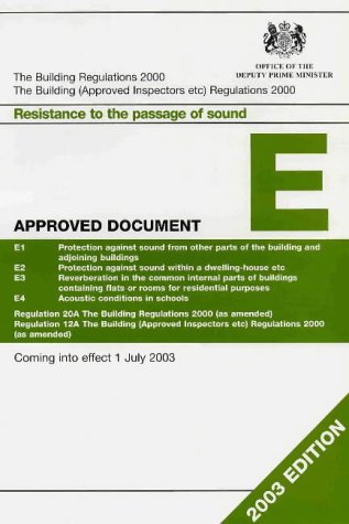 Book The Building Regulations 1991 Approved Document E Resistance to Passage of Sound free