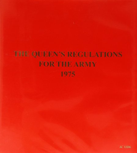 Book The Queen's Regulations For The Army 1975 free