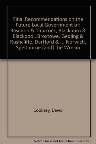 Book Final Recommendations on the Future Local Government of free