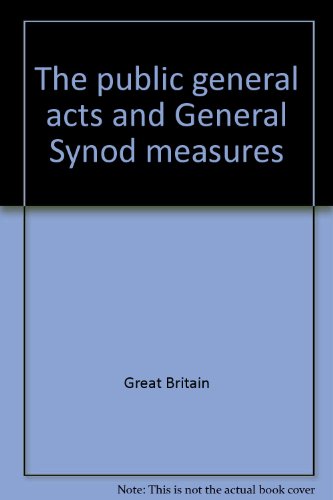 Book The Public General Acts And General Synod Measures free