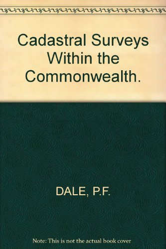 Book Cadastral surveys within the Commonwealth: Report (Overseas research publication) free