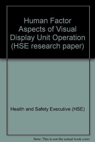 Book Human Factor Aspects of Visual Display Unit Operation free