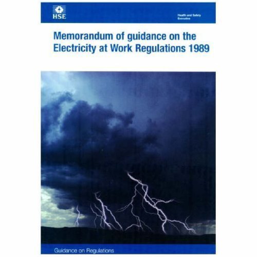 Book Memorandum of guidance on the Electricity at work regulations, 1989 (Health and safety series booklet) free