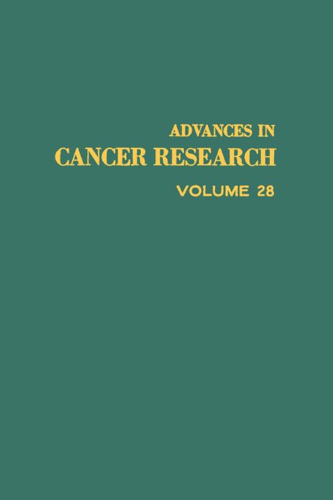 Book ADVANCES IN CANCER RESEARCH, VOLUME 28, Volume 28 (v. 28) free