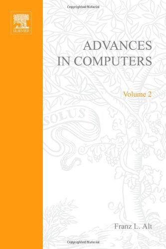 Book ADVANCES IN COMPUTERS VOL 2 free