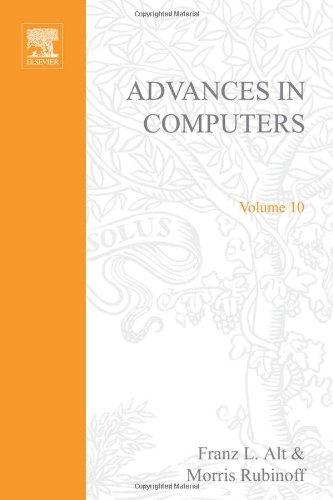 Book ADVANCES IN COMPUTERS VOL 10, Volume 10 (v. 10) free