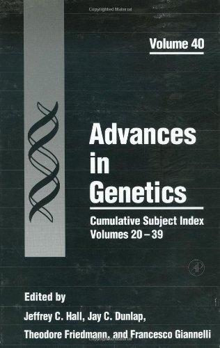 Book Cumulative Subject Index, Volumes 20-39, Volume 40 (Advances in Genetics) free