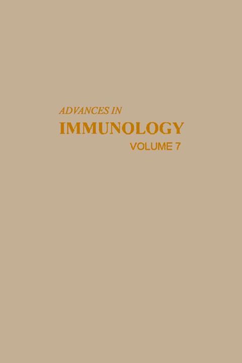 Book ADVANCES IN IMMUNOLOGY VOLUME 7 free