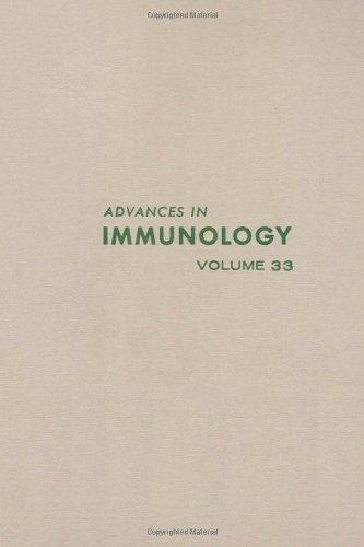 Book ADVANCES IN IMMUNOLOGY VOLUME 33, Volume 33 free
