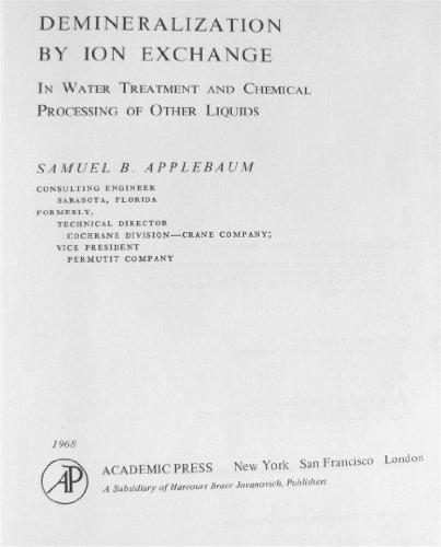 Book Demineralization By Ion Exchange free